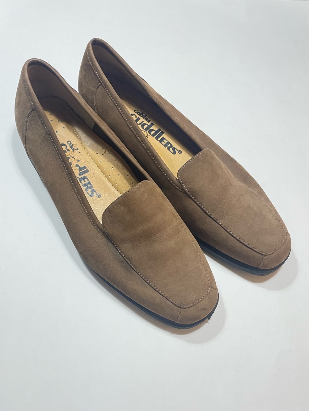 Cobbie Cuddlers Mary Jane Shoes 8.5W Brown Suede Slip-On Loafers